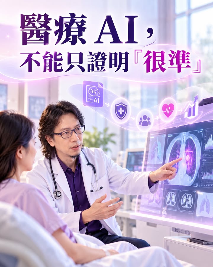 醫療 AI，不能只證明「很準」
